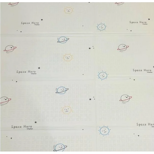 Детский коврик двухсторонний в сумке 2х1,8 м Звери / Космос (термоковрик)
