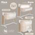 Колыбель PITUSO Denia колёса Beige бежевый PD-C04-Beige