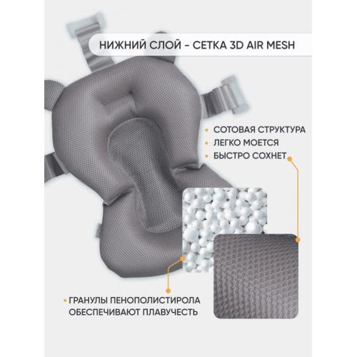 Ванночка складная + матрасик Розовый (слив, термометр)