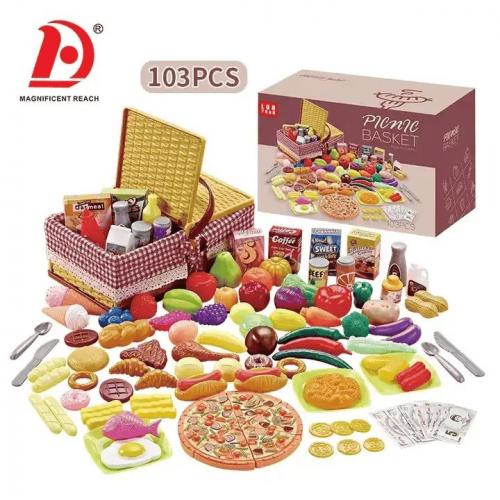 Игровой набор Пикник Корзинка с продуктами, 103 предмета арт.8949