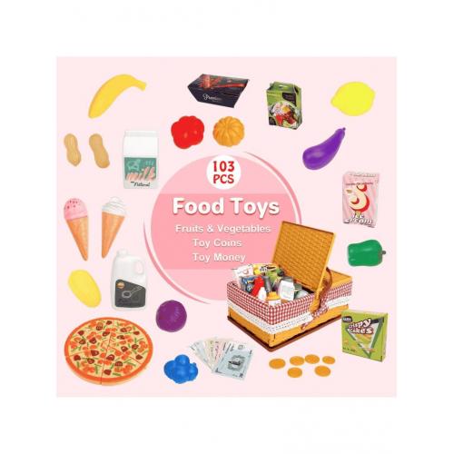 Игровой набор Пикник Корзинка с продуктами, 103 предмета арт.8949