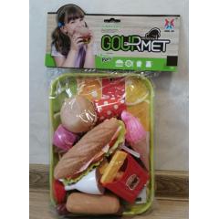 Игровой набор продуктов на подносе Фастфуд, арт. XJ326H-119