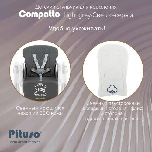 Стульчик для кормления Pituso Compatto Светло-серый YT-H36-Light grey