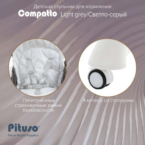 Стульчик для кормления Pituso Compatto Светло-серый YT-H36-Light grey