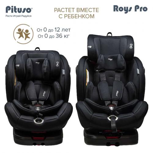 Автокресло Pituso Roys PRO Black,Black Inlay / Черный,Черный вкладыш 0-36 кг IsoFix / BW21-PRO-2BLACK