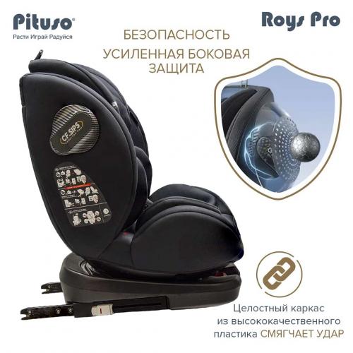 Автокресло Pituso Roys PRO Black,Black Inlay / Черный,Черный вкладыш 0-36 кг IsoFix / BW21-PRO-2BLACK