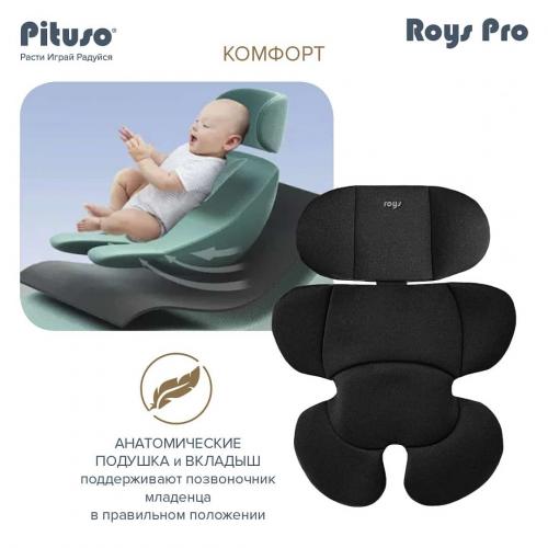 Автокресло Pituso Roys PRO Black,Black Inlay / Черный,Черный вкладыш 0-36 кг IsoFix / BW21-PRO-2BLACK