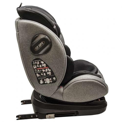 Автокресло Pituso Roys PRO Grey, Black Inlay / Серый,Черный вкладыш 0-36 кг IsoFix / BW21-PRO-Grey/Black