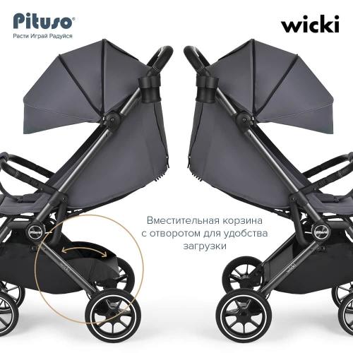 Прогулочная коляска Pituso WICKI Graphite Графит (PU)ABF2022/Graphite