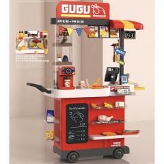 Игровой набор Мобильная кухня 102 см высота, 72 предмета,  коробка 889-283