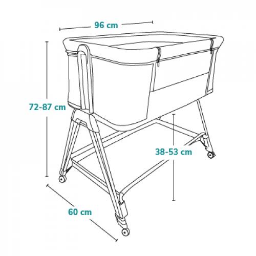 Колыбель кроватка Lionelo Luna (Grey Concrete)