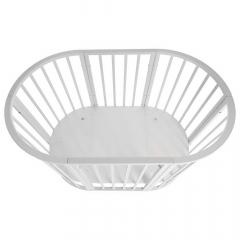 Кроватка круглая-овальная Pituso Monica Маятник поперечный / 103521-1 (белый) (Моника)