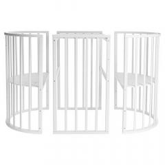 Кроватка круглая-овальная Pituso Monica Маятник поперечный / 103521-1 (белый) (Моника)