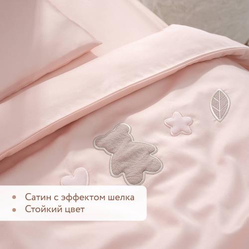 Комплект в кроватку Perina Teddy Sateen Collection Розовый (6 предметов) ТДСК6-01.7